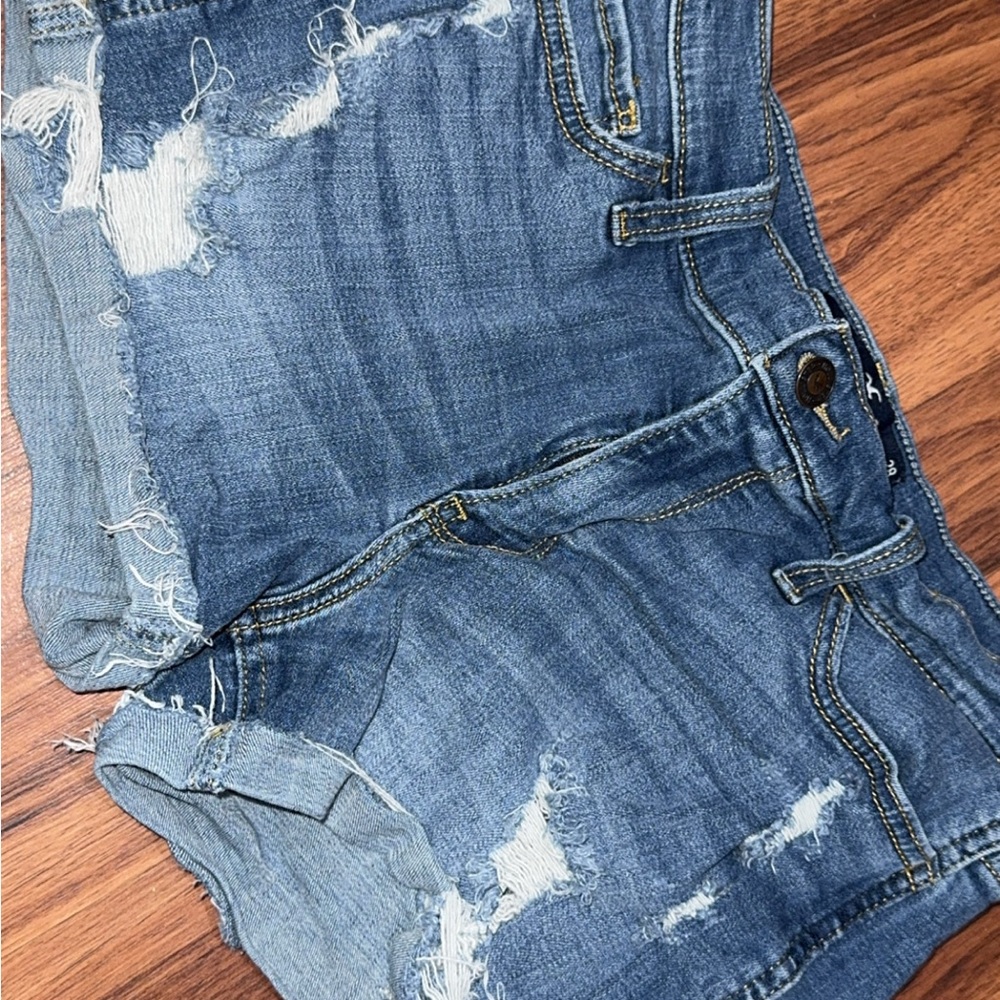Distressed Denim Shorts